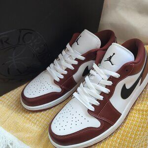 Nike Air Jordan 1 Low Leather Sneakers